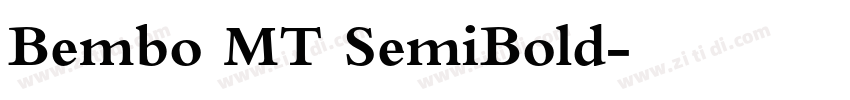 Bembo MT SemiBold字体转换